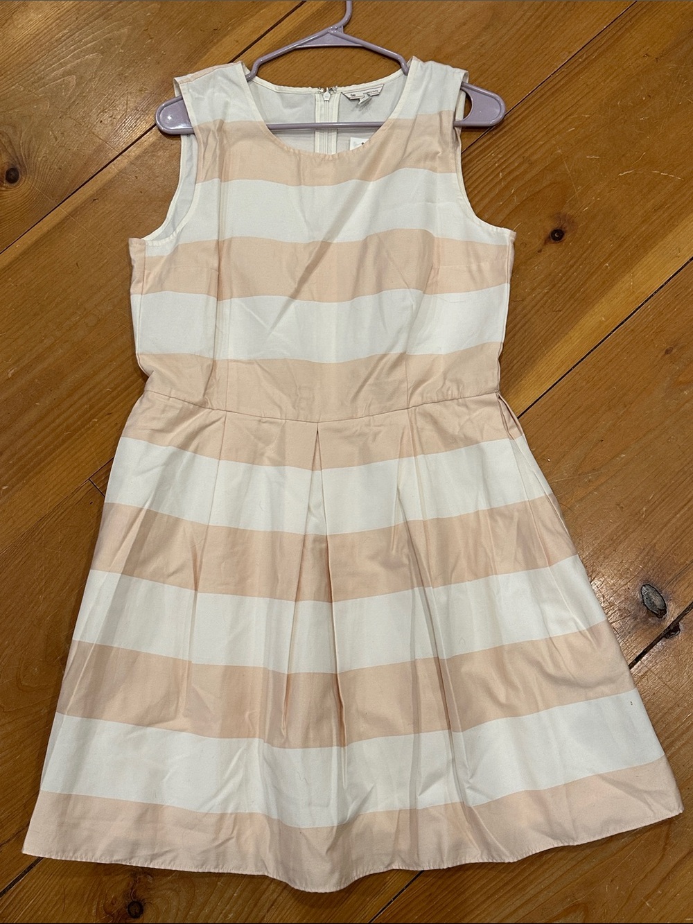 GAP Peach and Cream Striped Sleeveless Day Dress